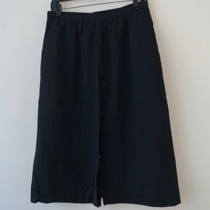 Vintage Tica Black Front Button Midi Skirt!